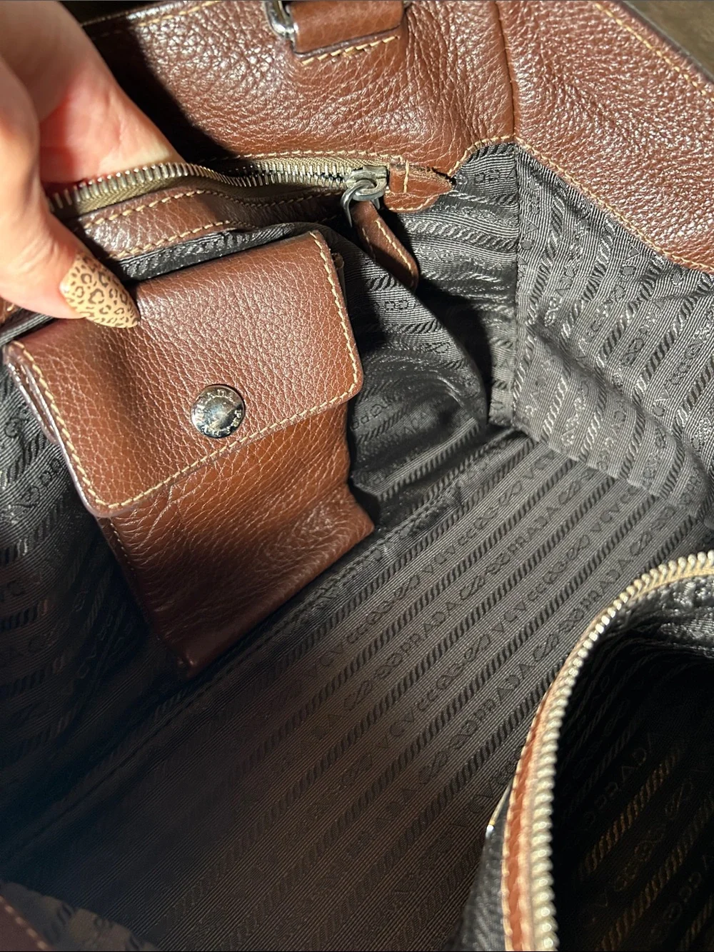 421. Vintage Prada Multi-Pocket Shoulder Bag - Picture 13 of 14